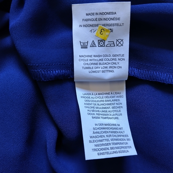 J. Crew Women's Blue Smocked Tank Top Polyester Size XXS - Picture 6 of 8